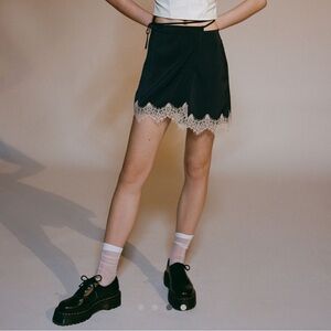 UO Satin Wrap Mini Skirt